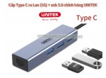 Hub chuyển Type C chuyển ra 03 USB3.0 và 01LAN 1G (10/100/1000BPS)